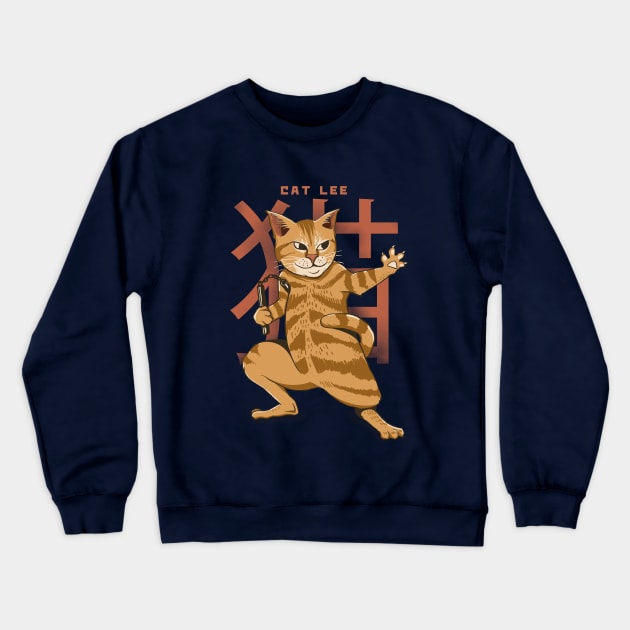 cat lee martial arts Crewneck Sweatshirt by pujartwork